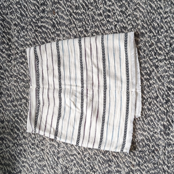 Loft Petite knitted faux wrap skirt, white and multi stripe size 0P - Picture 3 of 4